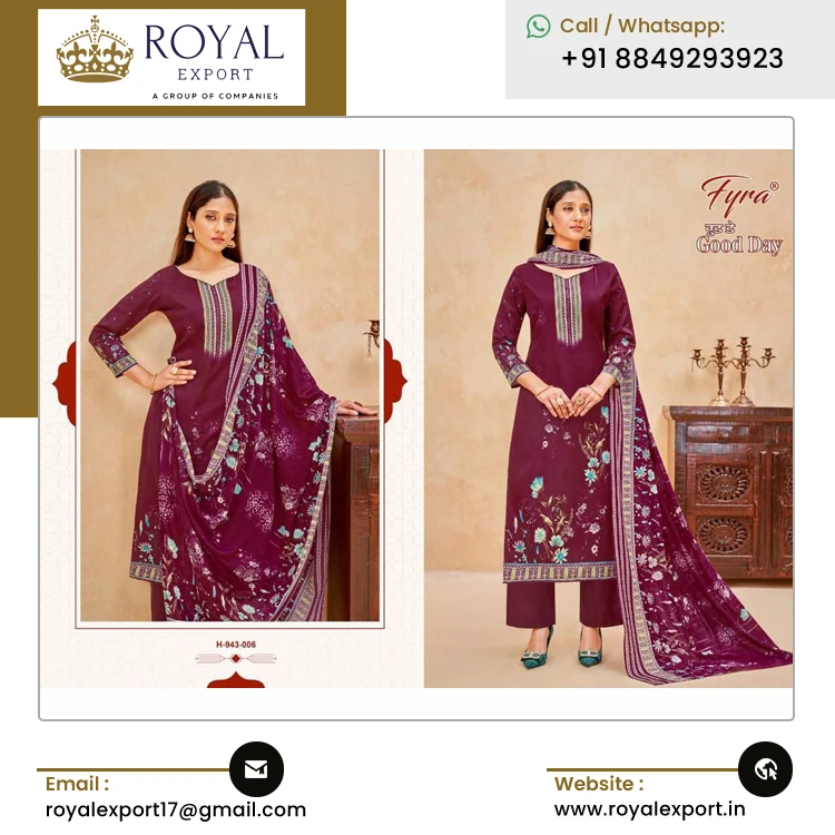 Wholesale Price Top Quality Wedding Wear Designer Pure Soft Cotton Printed Salwar Suit Collection from Indian Manufacturer