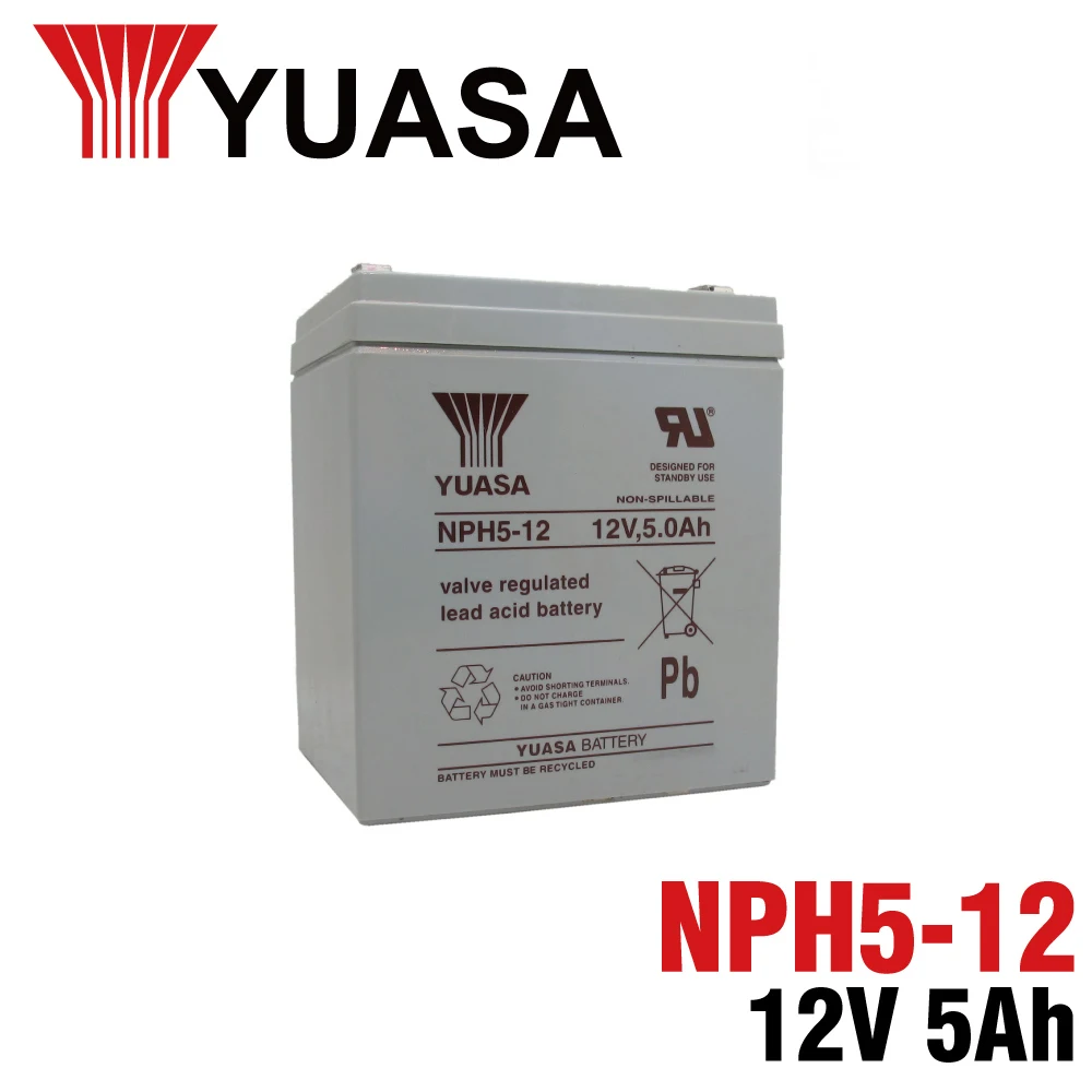 Wholesale, Container Delivery for Yuasa UPS Battery NP5-12 NPH5-12, 12V 5Ah, Made in Taiwan, Sealed Lead-Acid MF Type, Recharg