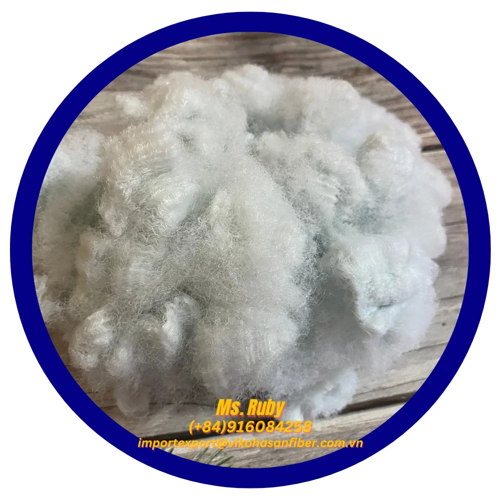 High Quality Polyester Staple Fiber 20D SD White Solid Dry A Grade GRS Recycled 100% Polyester for make Car Carpet Cushion