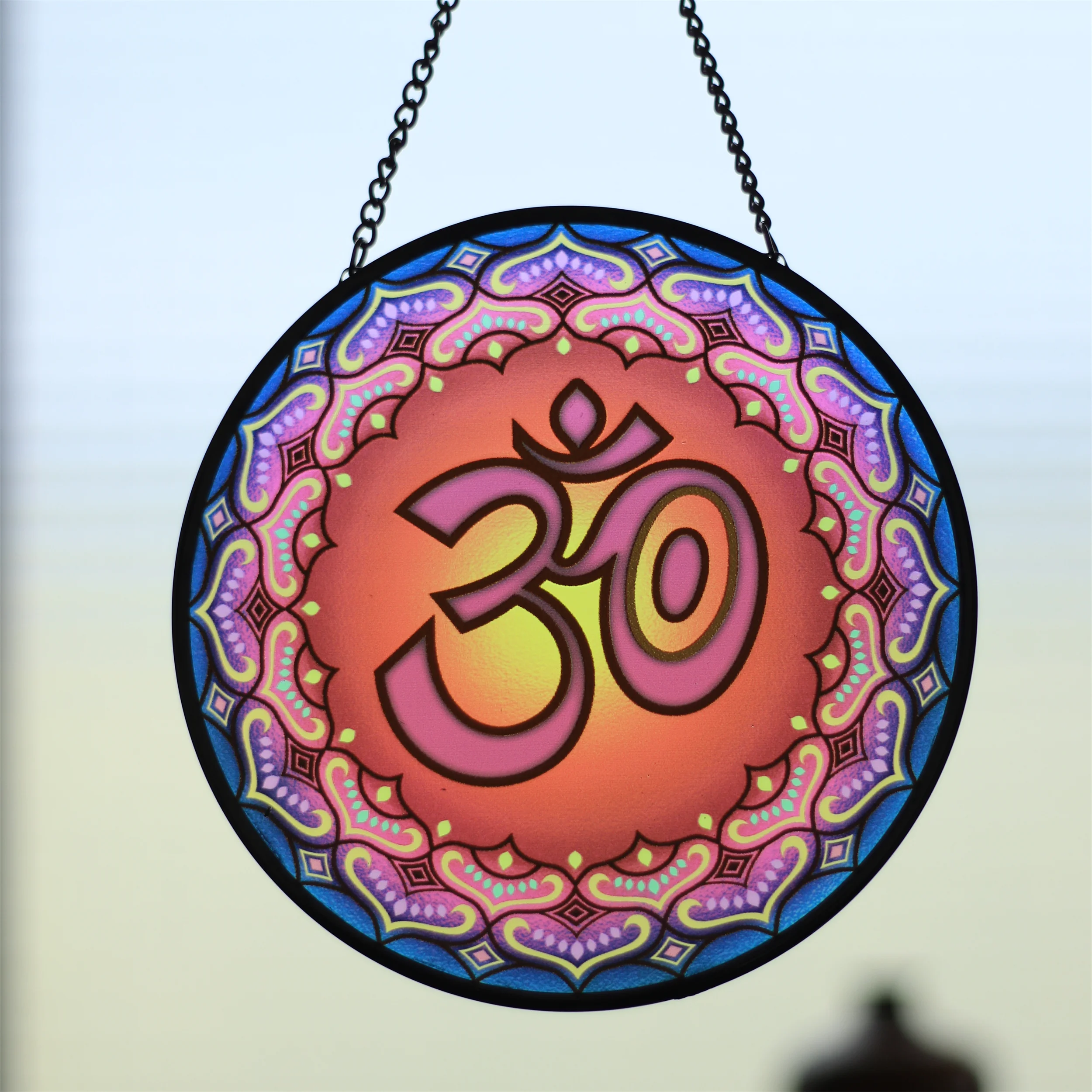 Best Selling Stained Glass Scrap Tiffany Window Decoration Pattern Brushed Nickel Pendant Light Faux Peacock Front For Wholesale