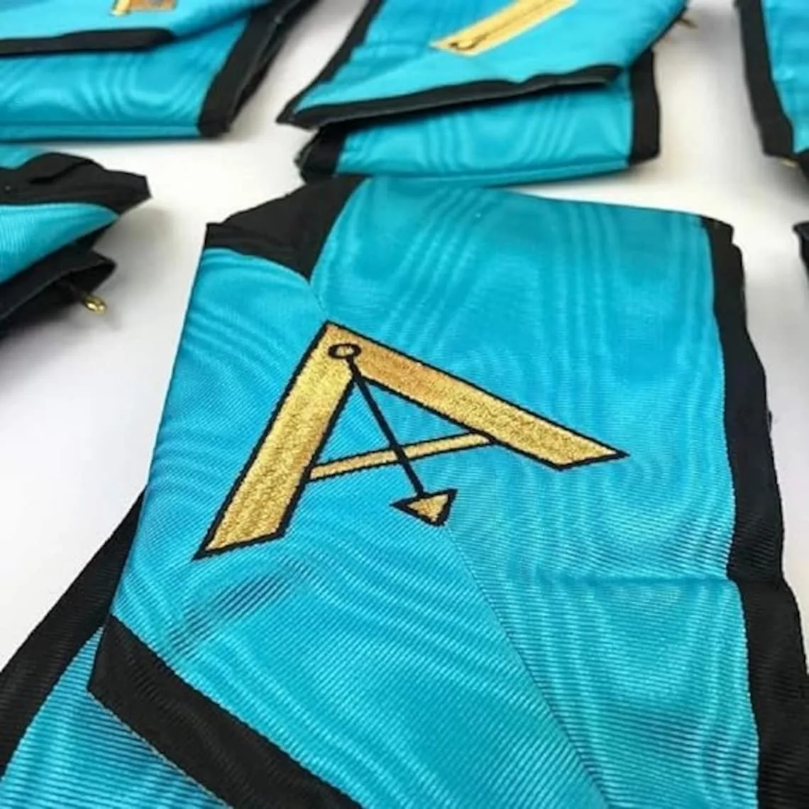 Customizable Embroidered Masonic Sash for Officers