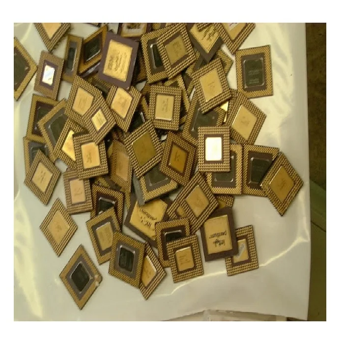 Cpu Ceramic Processor Scrap with Gold Pins (486 & 386 Cpu Scrap) Refurbished Socket