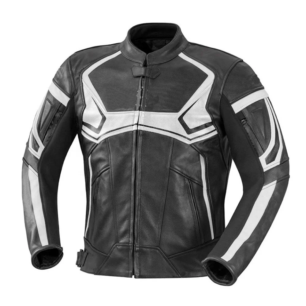 2023 Good-Looking Best Selling Motorbike Leather Jacket,  Fashion Racing Motorbike Padded Leather Jacket For Men