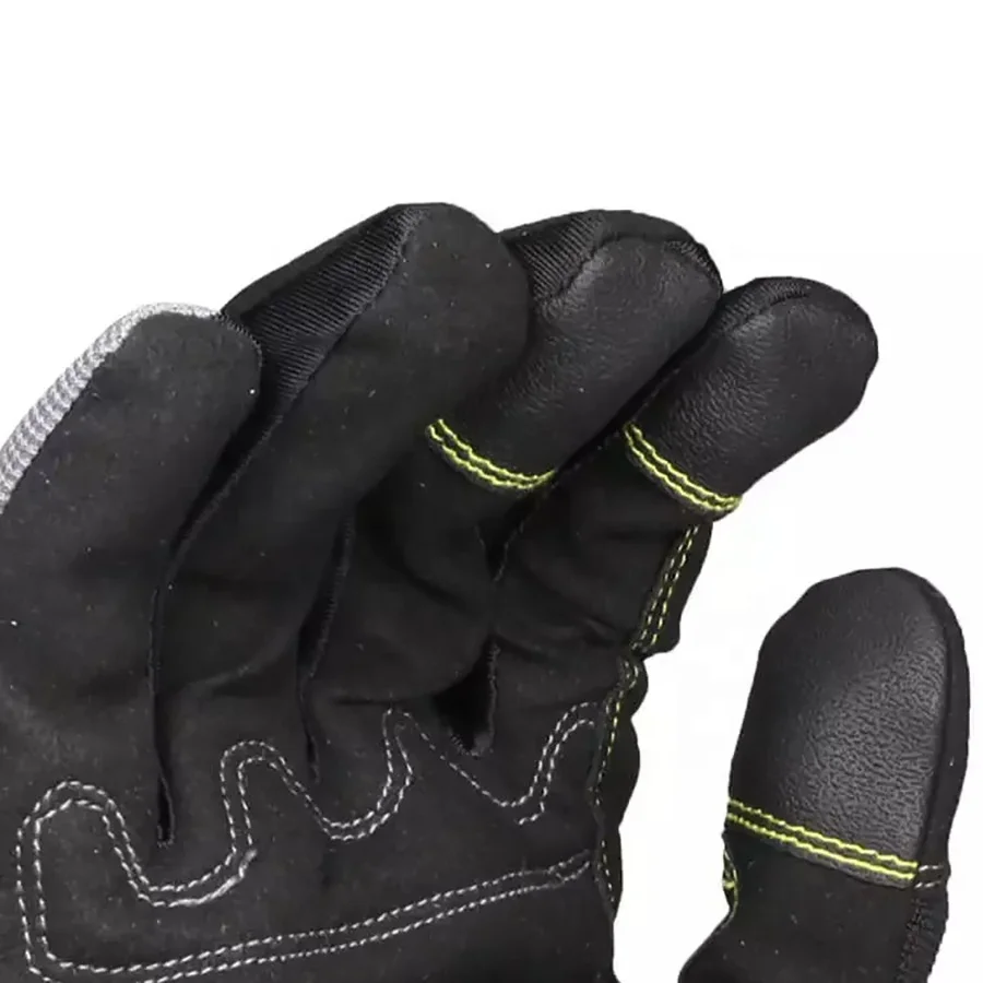 Work Assembly Gloves / Working Gloves / Leather Safety Gloves High Quality Leather Grain Leather White & Black Protect Hand soft