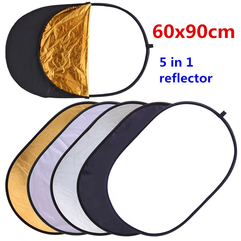 5 in 1 Photography Collapsible Reflector Portable Multi-Disc Photo 5 in 1 reflector For Studio and Outdoor Photography