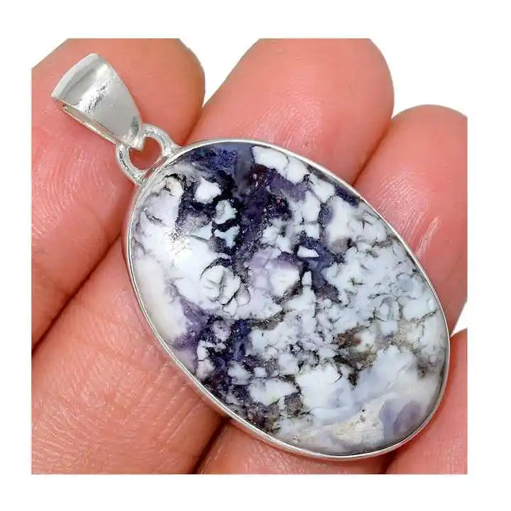 Tiffan Y Stone_ Utah Pendant 925 Sterling Silver with Pure Gemstone Handmade Diamond Crystal Stone Jewelry Bulk