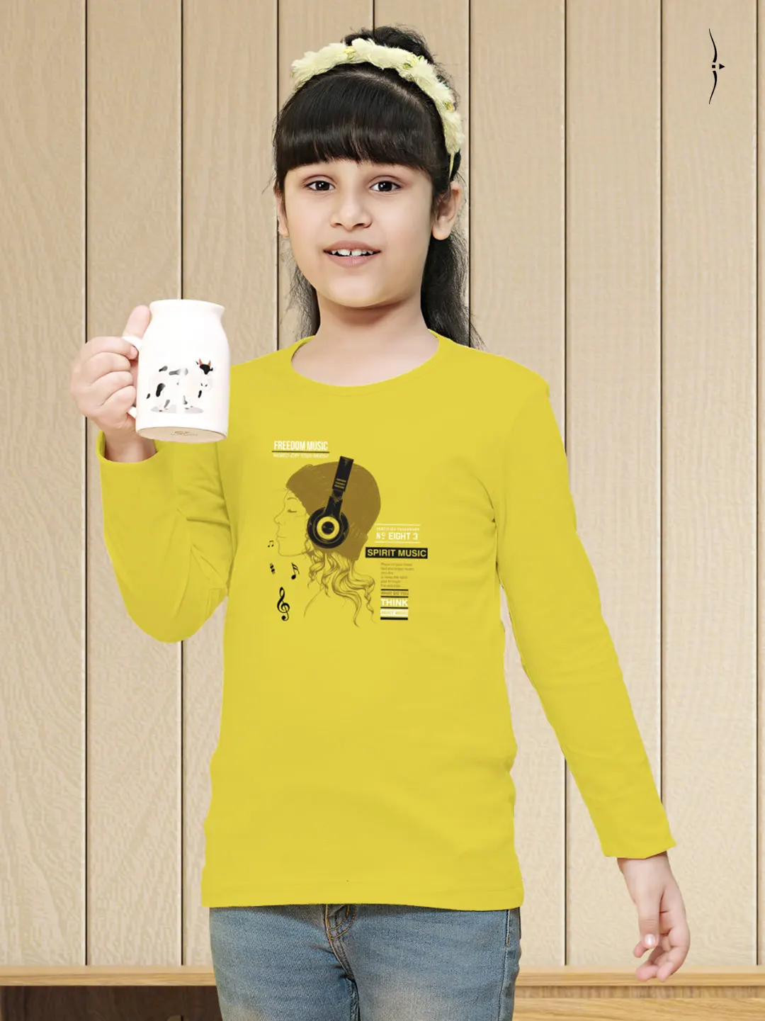 Exclusive O-Neck Cotton Dresses Girls Fashionable Floral Letter Print Knitted Fabric Full Sleeves Casual Factory Direct Children