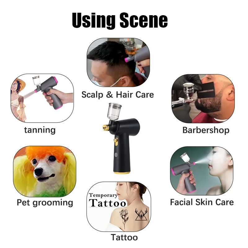 2022 new cordless portable complete mobile spray tanning airbrush