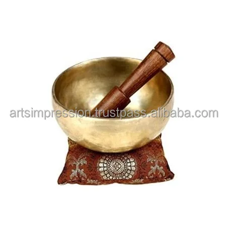 Solid Metal Handcrafted Brass Singing Bowl Set of 5 Singing Tibetan Singing Bell Tibetan-Bowl Metal Bowl Handmade