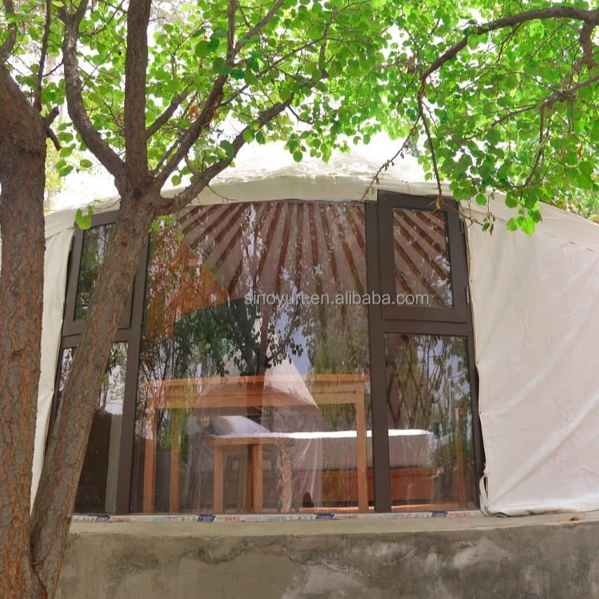 Yurt wood living house mongolian yurt outdoor camping tent