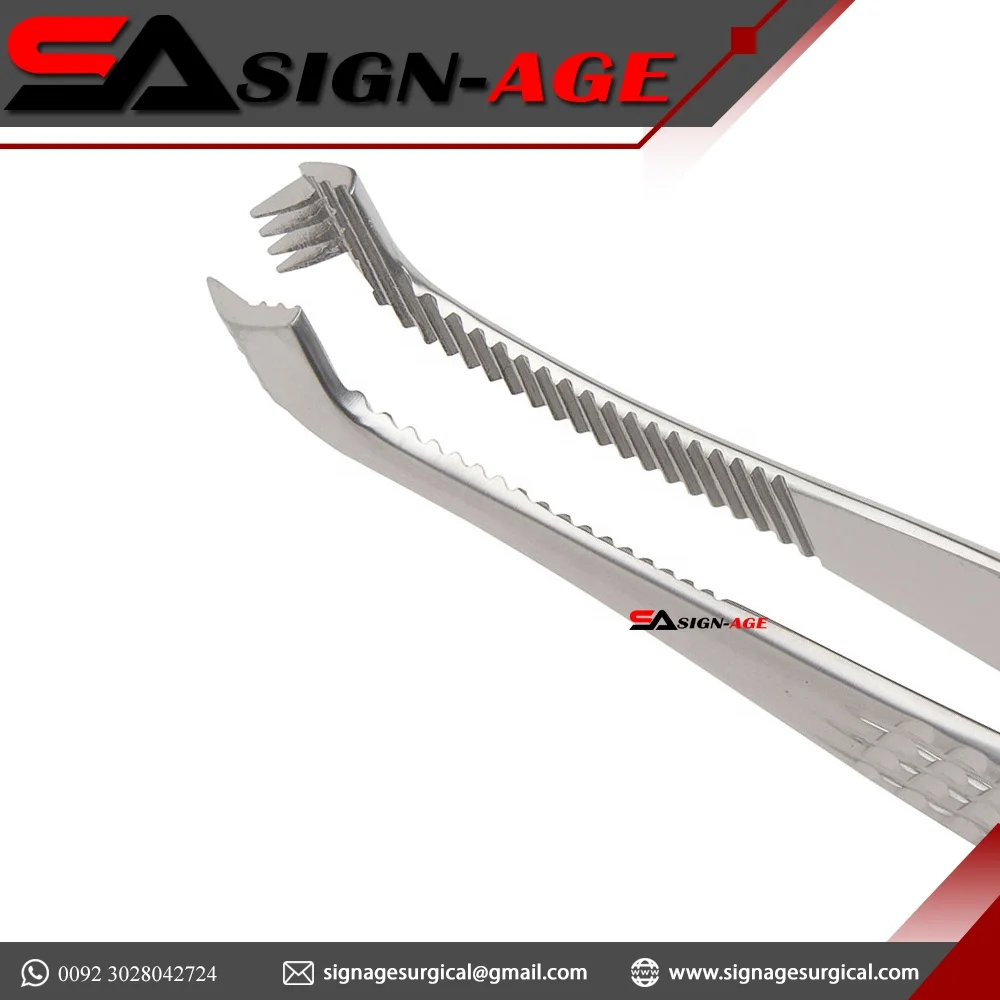 CE Approved Professional Stainless Steel Childe Clip Applying Forceps For Medical Purposes With Customized Logo