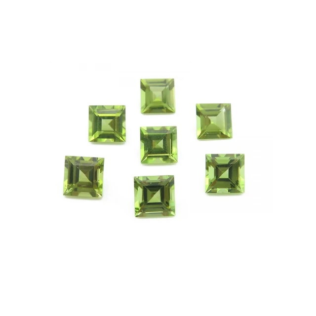 Wholesale Natural Gemstone Loupe Clean 10x Quality Peridot 10x14 mm Octagon Shape Stone Price