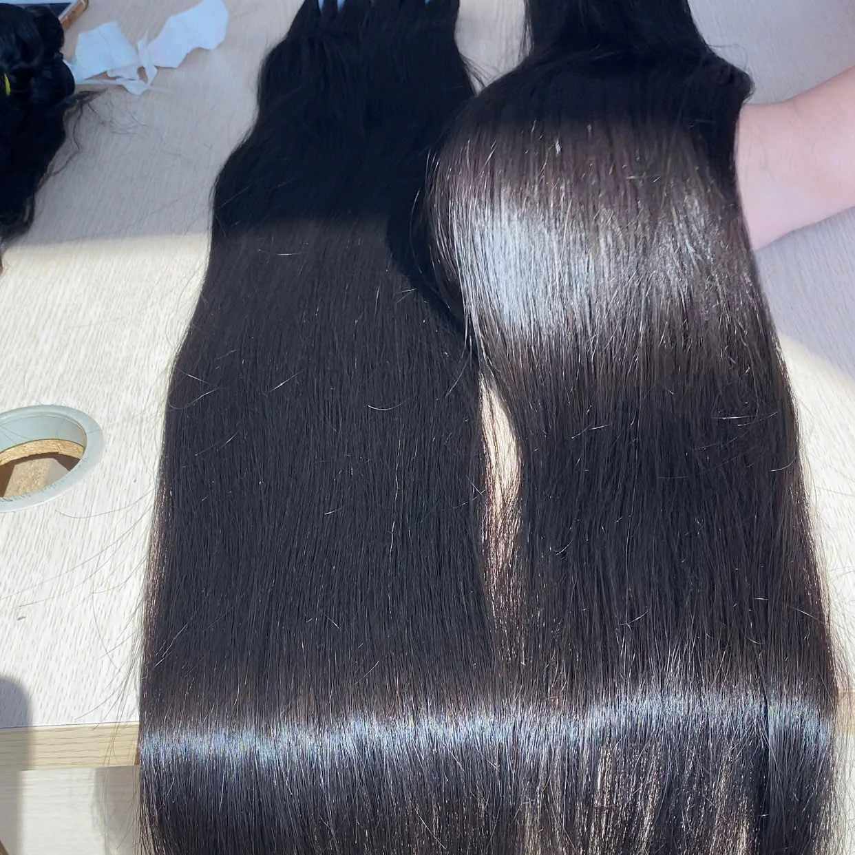 Wholesale Cambodian Virgin Hair Extensions Natural Colour Vietnamese Straight Raw Hair Unprocessed Double Weaving Machine