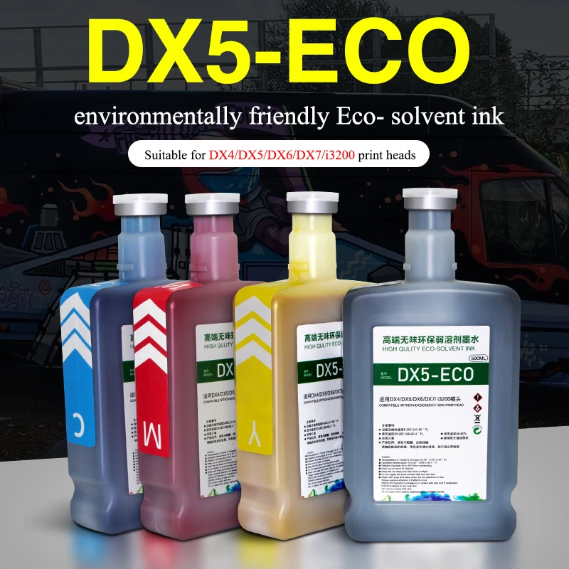 High Quality 500ml 1l Ecosolvent Eco-solvent Vinyl Printing Ink Eco Solvent Ink For Galaxy For Dx4 Dx5 Dx11 Printhead