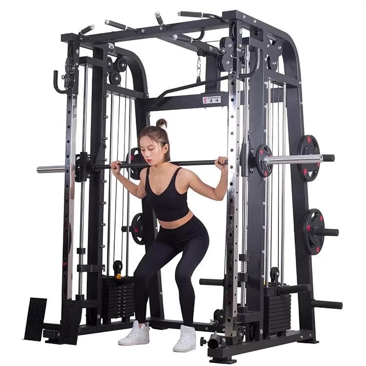 Factory Price Hot Sale Gym and home Use Fitness Equipment Smith Machine Squat rack For Fitness