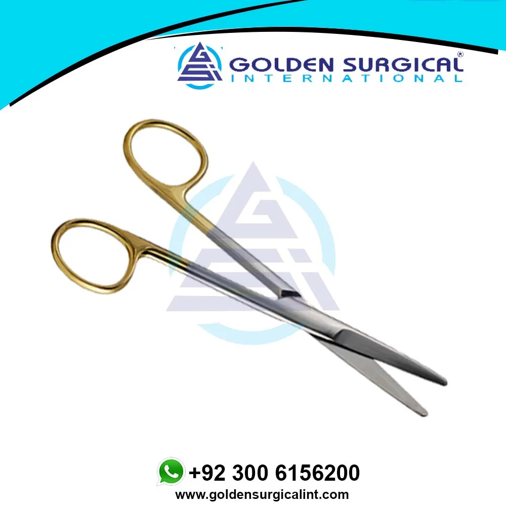 Surgical Standard TC Scissors Curved 6 Inch Gold Handle Operating Scissors Operation Theater Instruments Dissecting Scissors