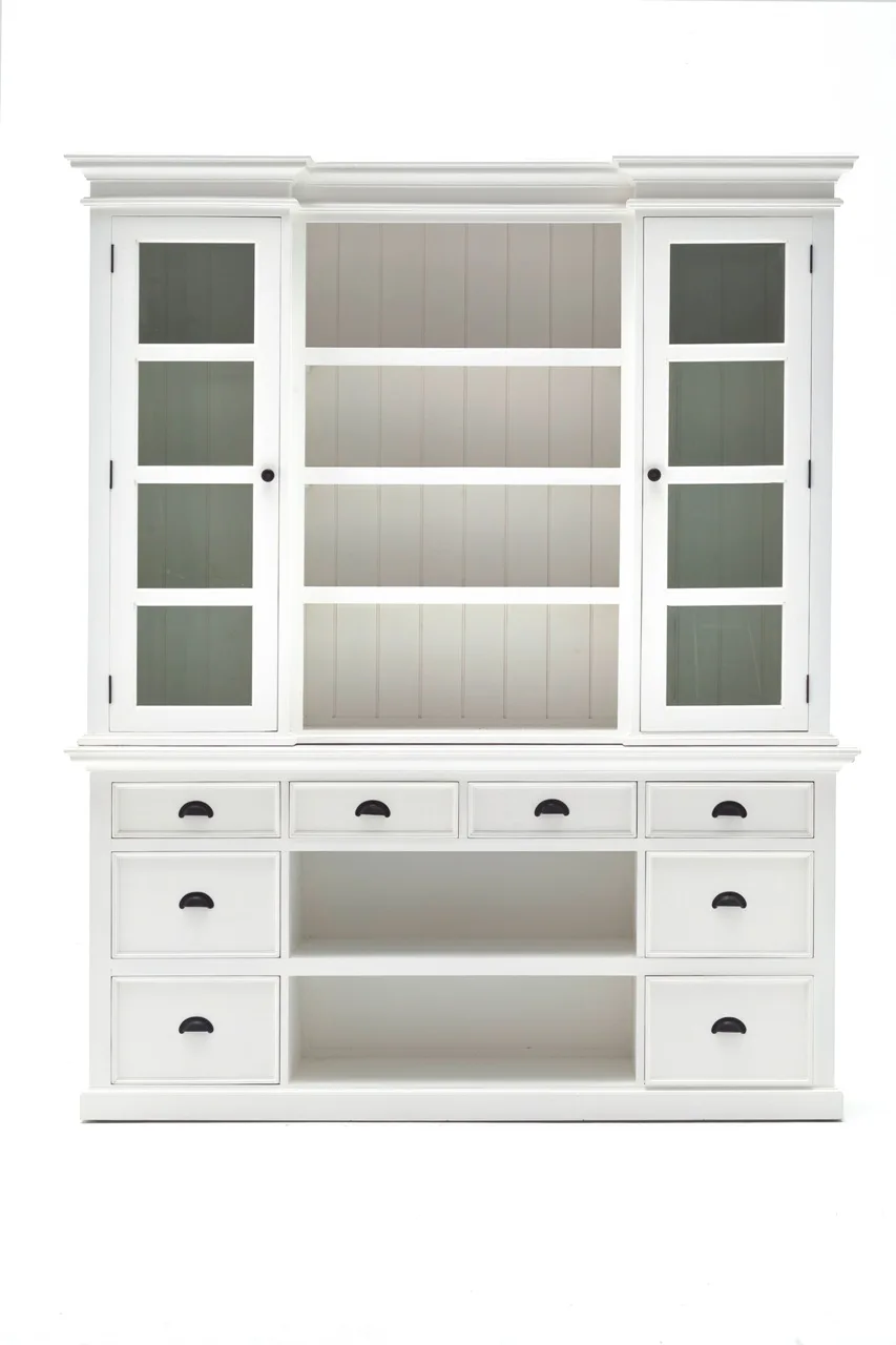 Bookshelves Library Cabinet White Painted Color Solid Wood Bookshelves Living Set Furniture Home Furniture Indonesian Furniture