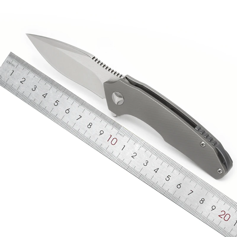 HWZBEEN New Micarta Titanium Alloy Handle M390 Blade Knife tactical folding knife