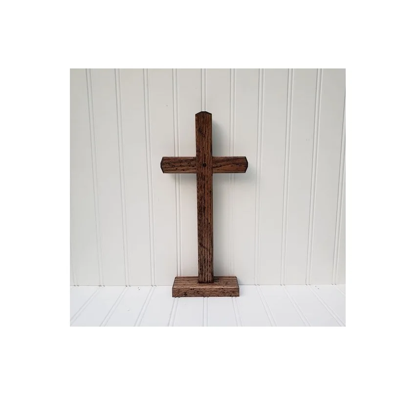 Unique Style Wall Mounted Wooden Cross with Natural Wood Polish Finish Simple Design Premium Quality for Church
