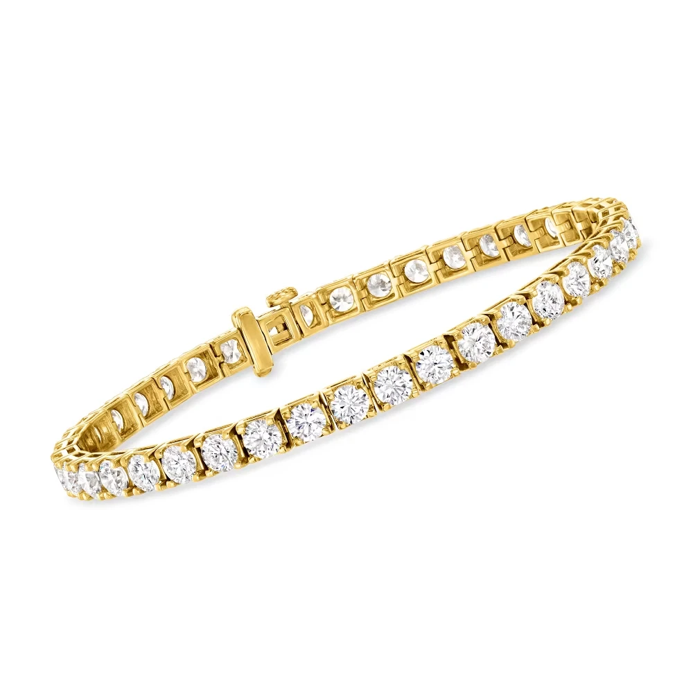 14K Yellow Gold Tennis Bracelet with Lab-Grown Diamonds | Exquisite Fine Luxury | Timeless Elegance for Every Occasion Bracelet