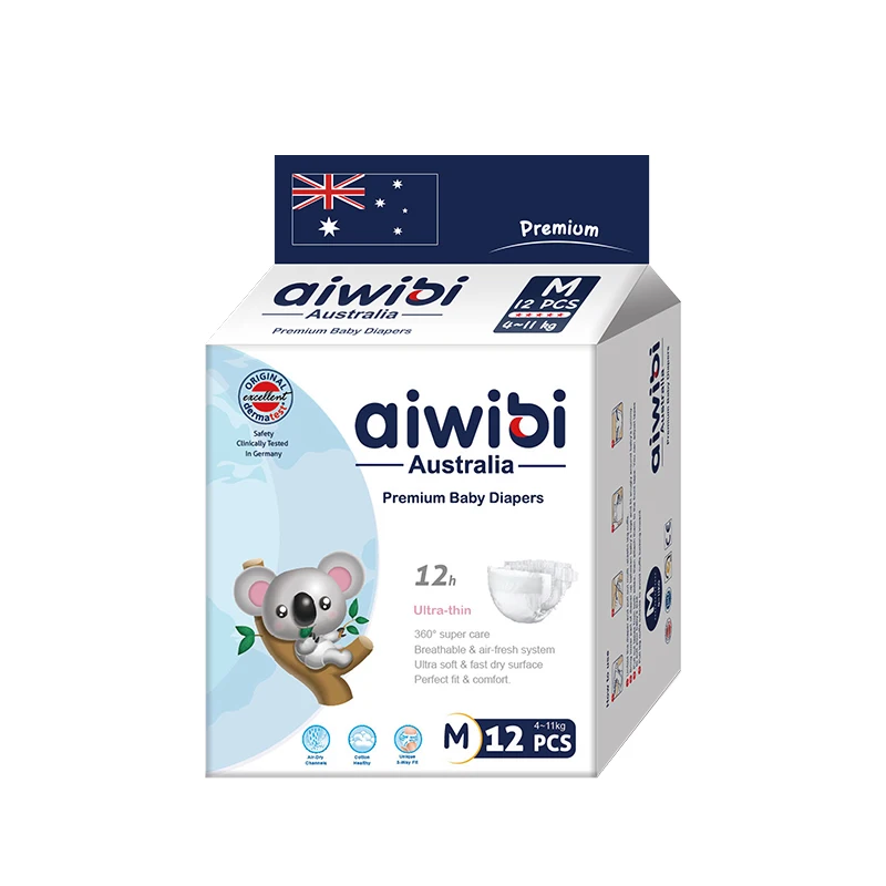 Australian Aiwibi Baby Diapers/Nappies In Turkey Free Shipping Full Sizes Baby Diaper Supplier Sample Free Diaper