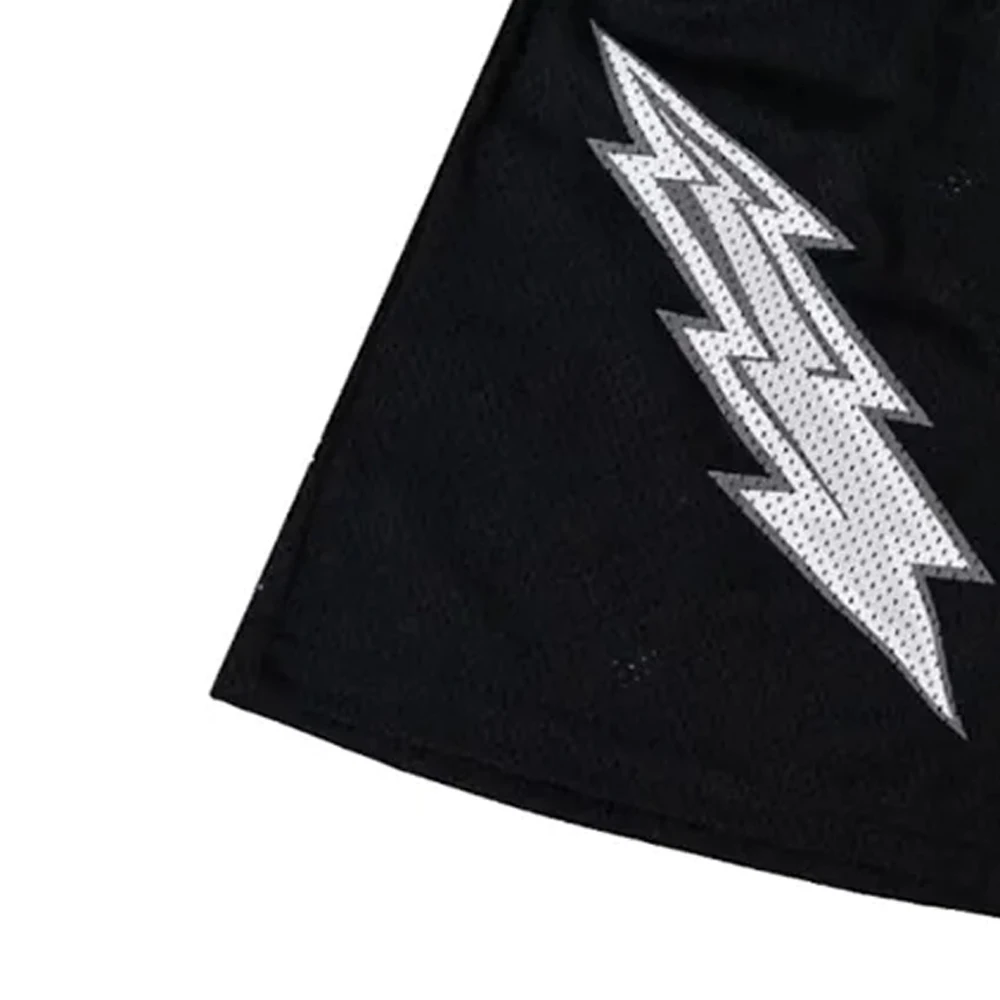Shorts White Black Skyline Bolt Cyber Unisex Shorts