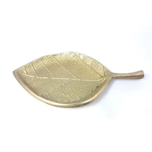 Gold Aluminium Leaf Tray for Home and Office Table Decoration Fruit Serving Tray At Wholesale Price