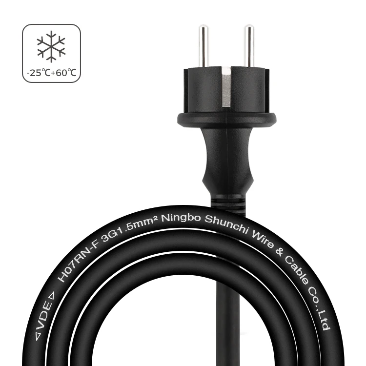 3-pin Caravan CEE Industrial Extension Cables Adapter Cable with Schuko Earthing Contact Coupling and CEE Plug