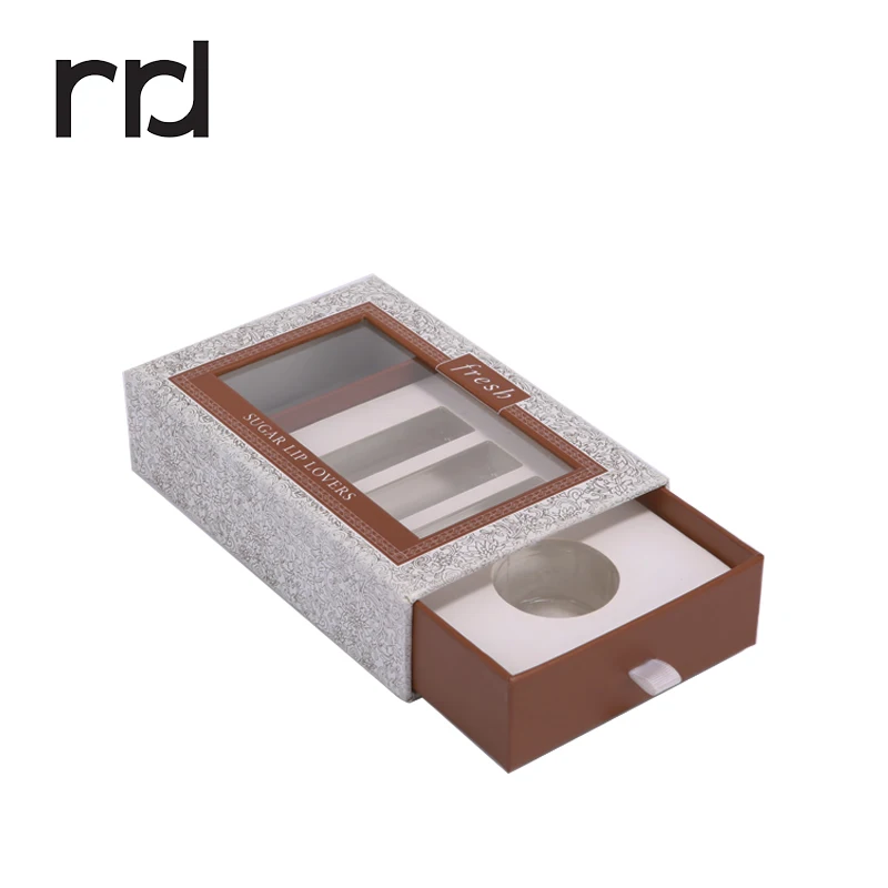 RR Donnelley Custom Elegant Design Luxury Rectangle Gift Cosmetic Cardboard Lenses Packaging Essential Oil Packaging Window Box