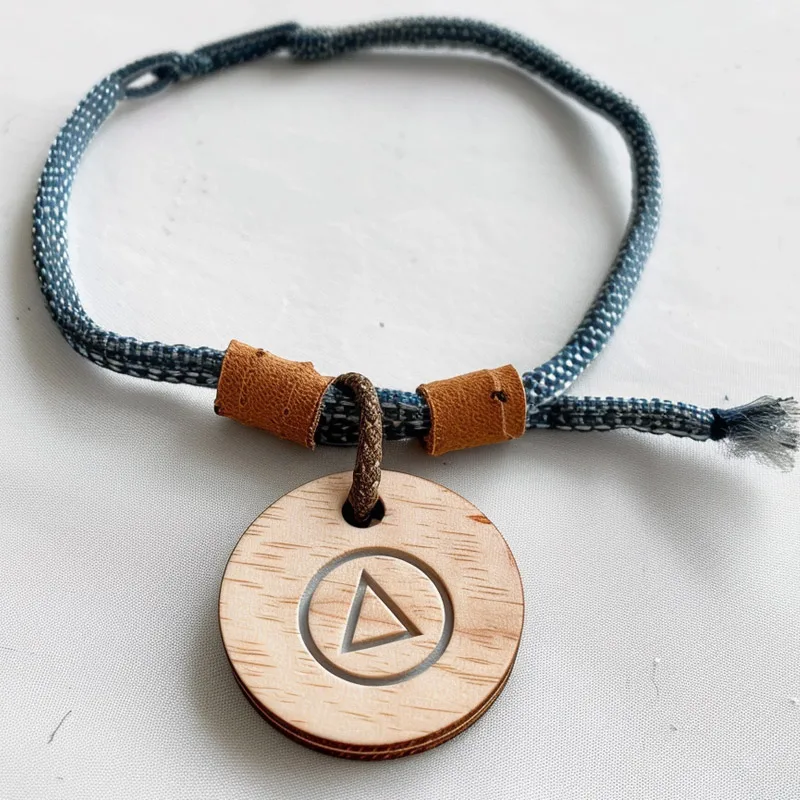 Eco Friendly Leather Braided Rope Custom logo Wooden