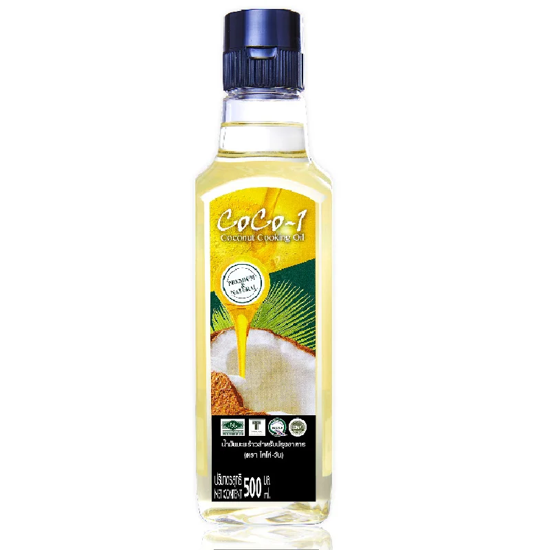 Coco-1 Coconut Cooking Oil 500ml from Thailand