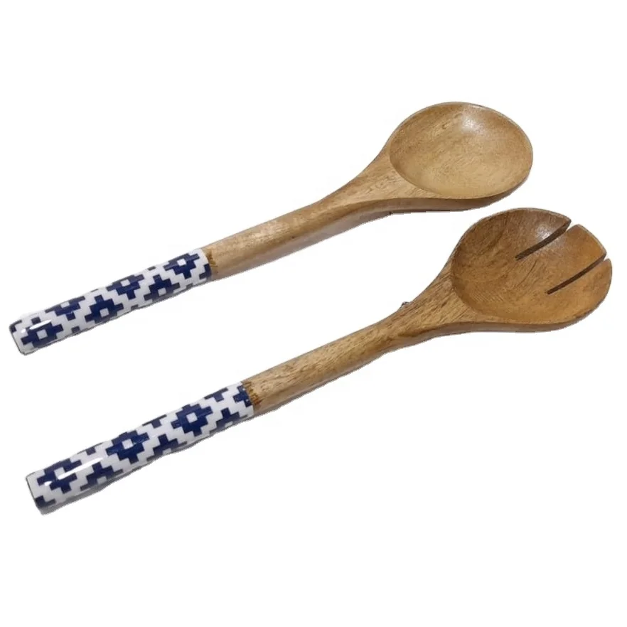 Customized logo Good price acacia wood SALAD bowl shallow salad bowl Wooden Salad Bowl Set with Servers By ZAMZAM IMPEX