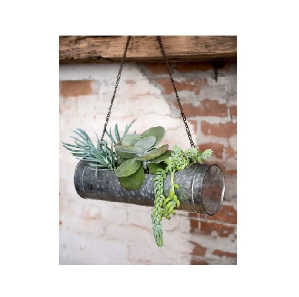 Modern large outdoor Galvanized homes hotels malls offices airports garden planter flower plant trough boxes pots & planters