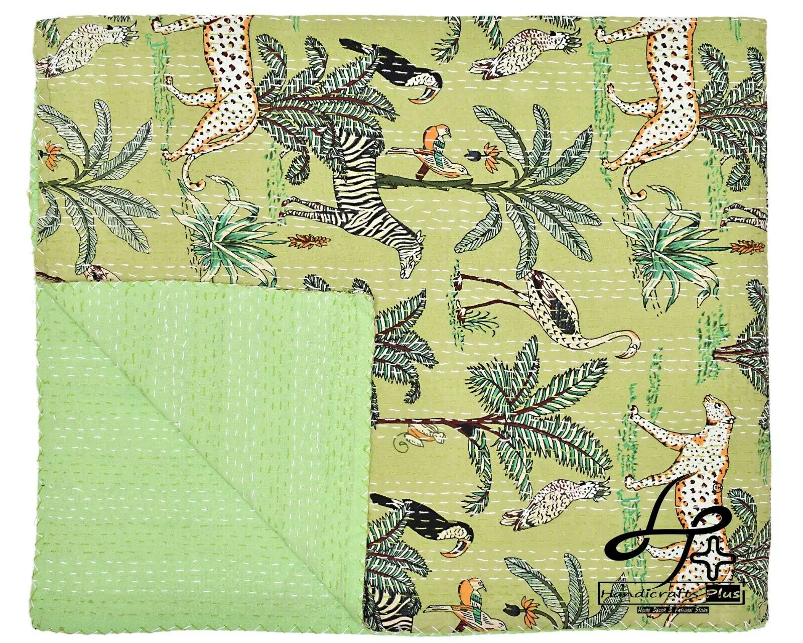 Wholesale Vintage Kantha Quilt  Throw Gudri Handmade Indian Ikkat print kantha quilt