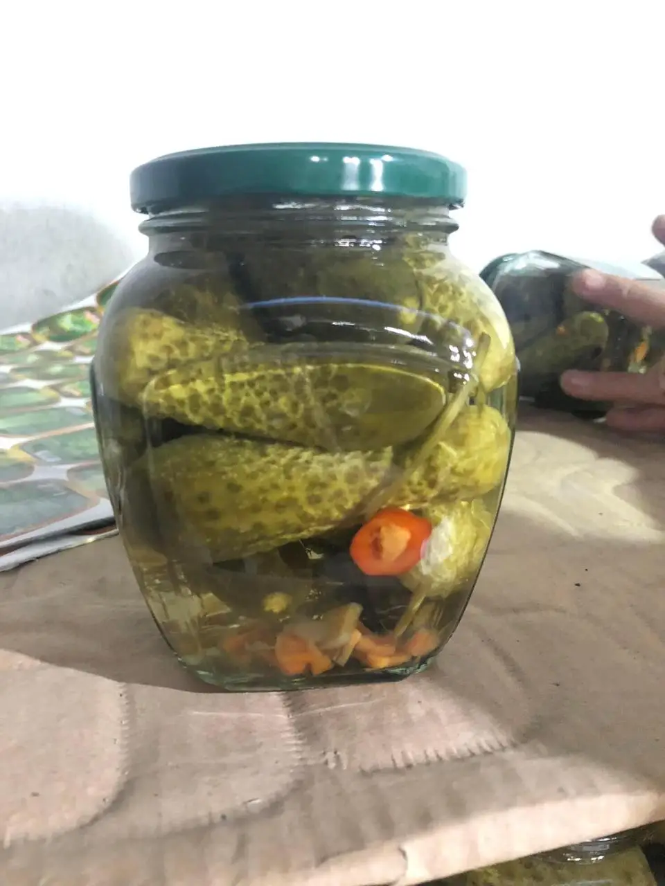 Preserved Canned Cucumber In Vinegar - Pickled Gherkins Baby Cucumbers In Brine
