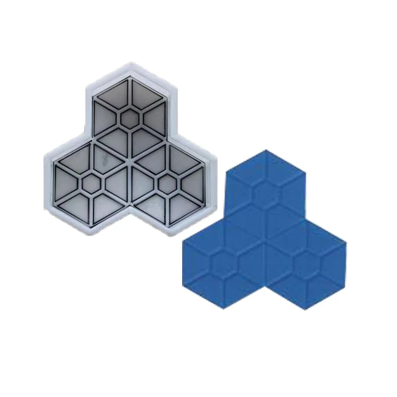 Hexagon Maple Leaf Paving Moulds for Garden pavers Lawn Stepping Stones paving mould