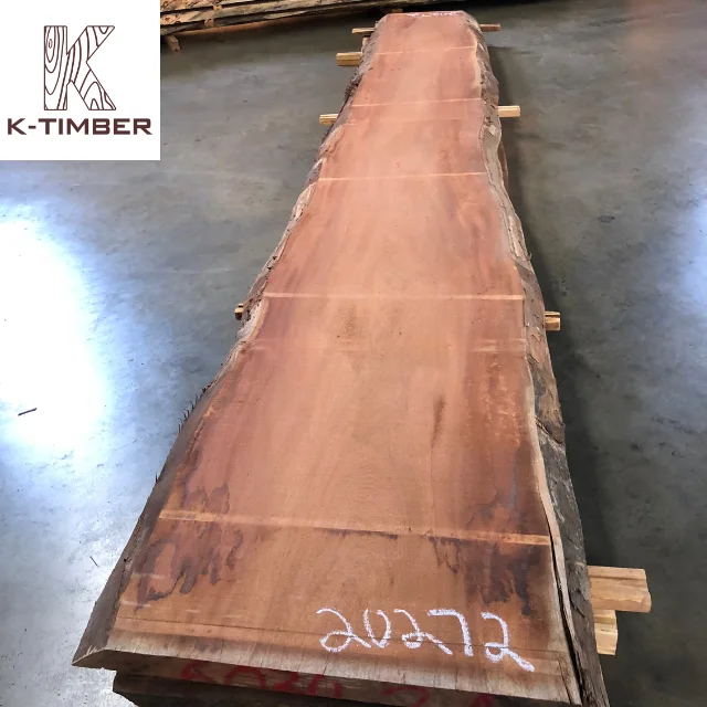 Sipo Slab Log Hardwood Kiaat Wood Board Wood Pallets Wooden Timber Slabs Board Lumber Log Construction Materials K-Timber