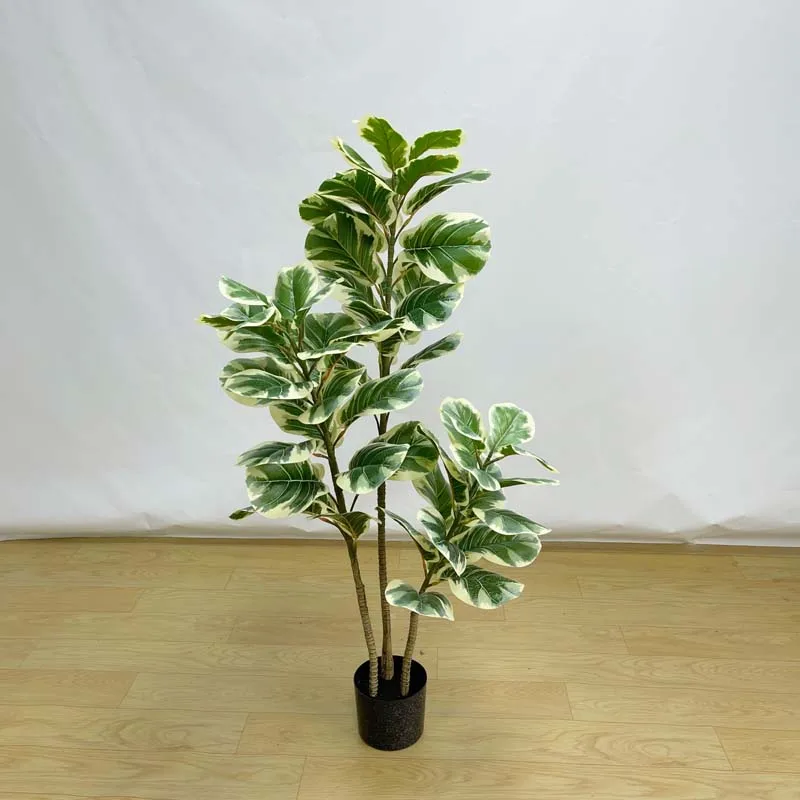 120cm Faux Ornamental Plants Artificial Fiddle Leaf Lyrata Ficus Tree Bonsai Plant For Indoor Decor