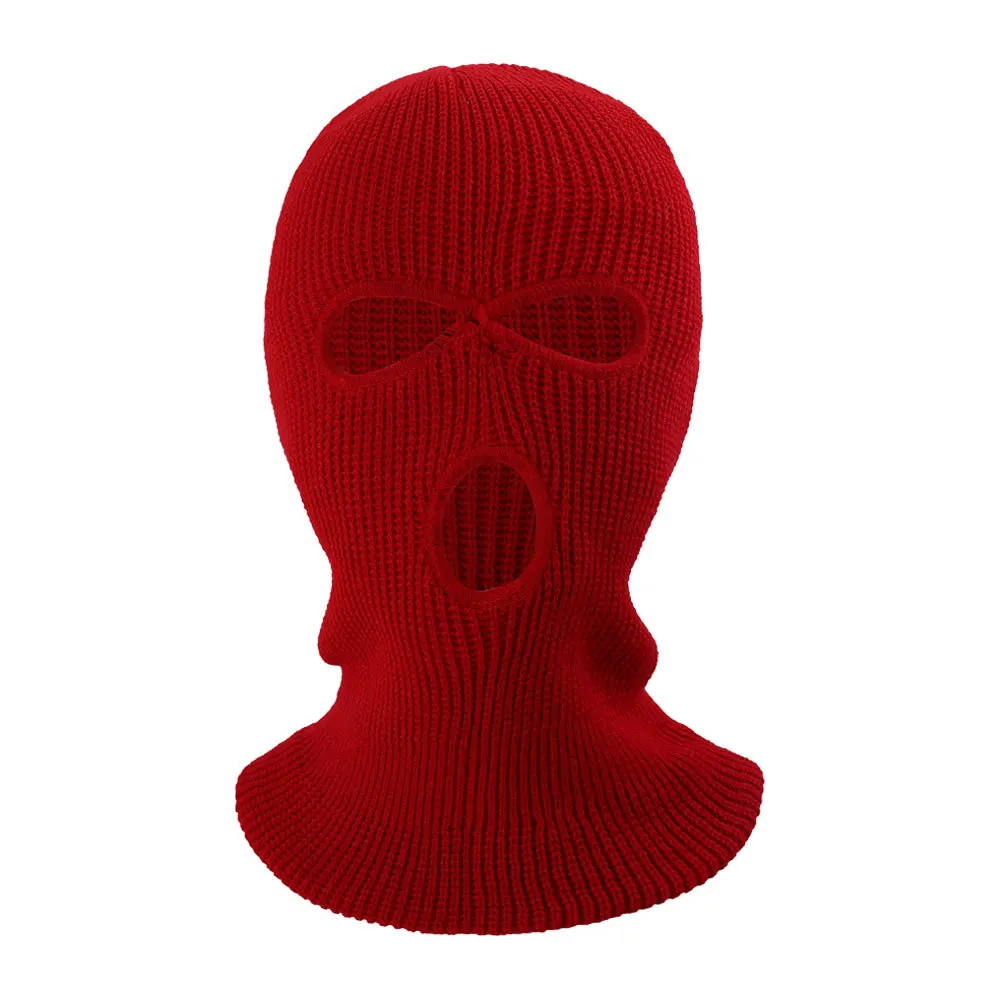 Cross-border new winter warm cycling mask outdoor sports skiing knitted three-hole hood neck guard cold protection scarf