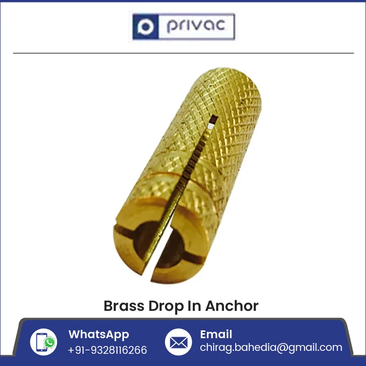 Good Quality M6 Knurled Body Copper Brass Drop In Anchor for Concrete Structures