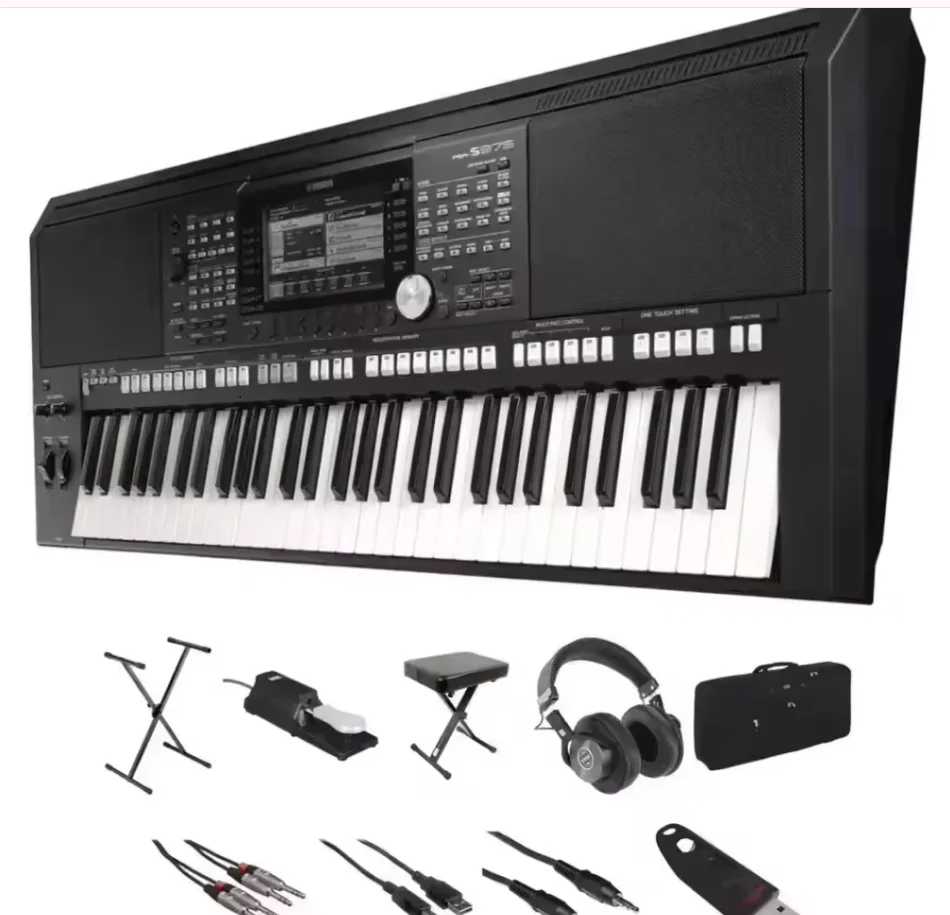 Новый новейший синтезатор yamahs PSR S975 61-клавишный аранжировщик для рабочей станции в комплекте с аксессуарами