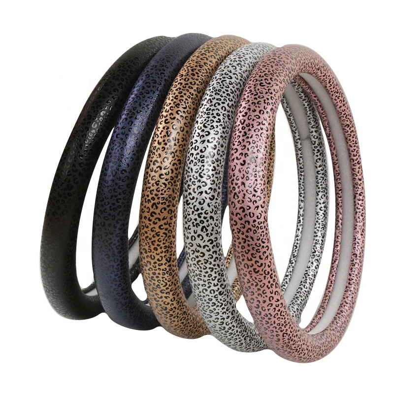 Auto parts promotion All season universal sport anti-skid pu designer car steering wheel steering wheel cover