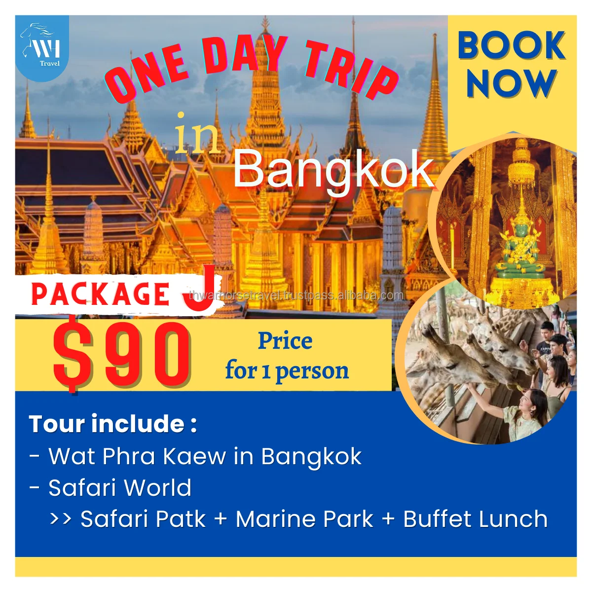 Package J One day trip in Bangkok (Thailand) Travel packages Pattaya Travel Adventure