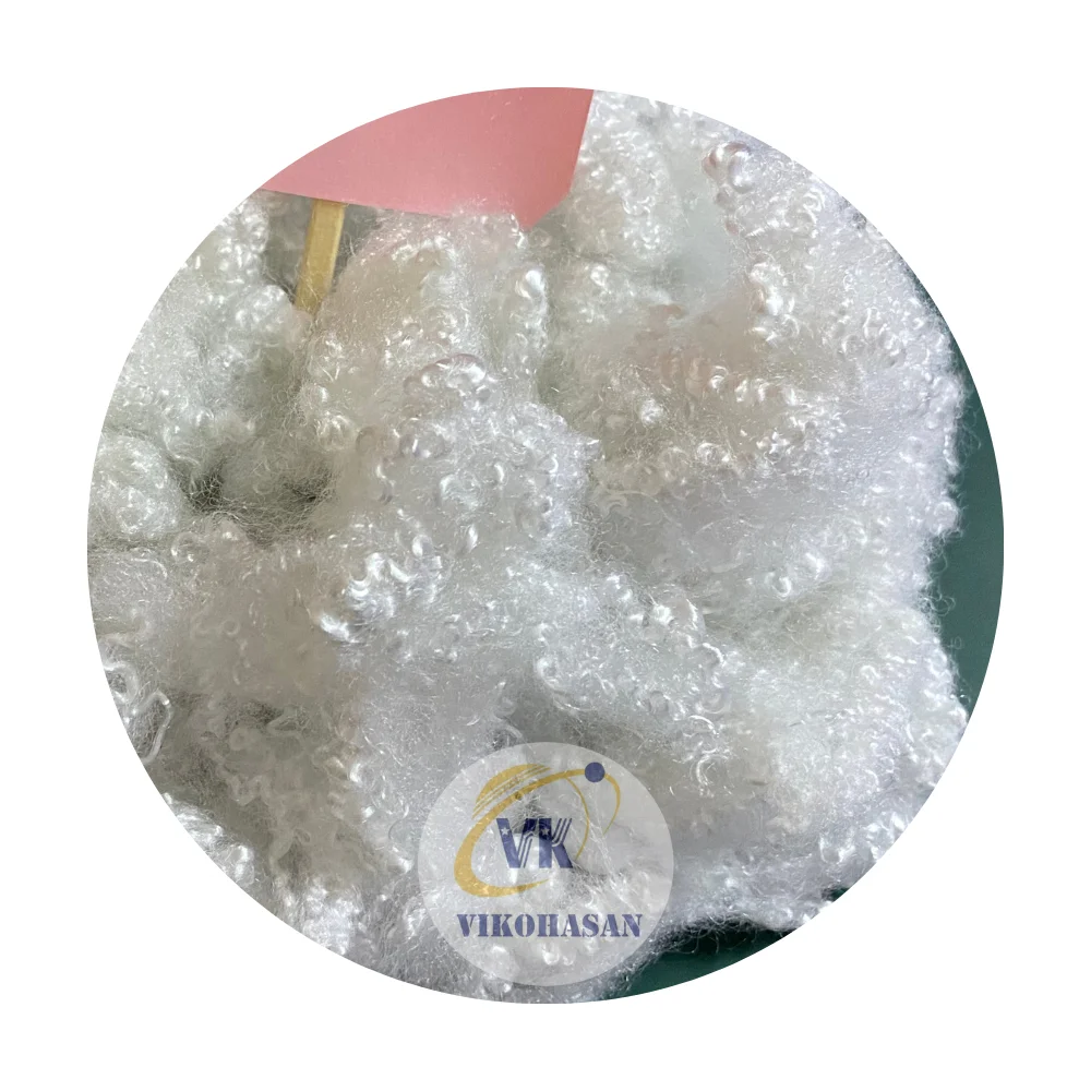 Fibres 4D HCS 100% Polyester Recycled Hollow Conjugated Siliconized Fibres VIKOHASAN Vietnam Manufacturer and Synthetic Fiber