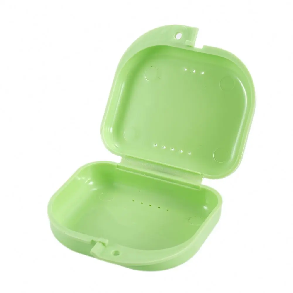 Promotional mouth guard case dental orthodontic retainer box denture storage container case