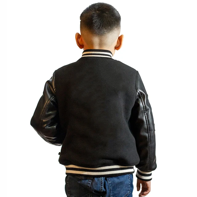 customized kids Boy Sport Winter Autumn Varsity children boys bomber Custom kids wholesale baseball varsity Letterman jacket