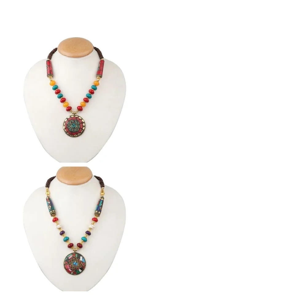 Индийский Boho разноцветные бусы большие бусины камень ожерелье ювелирных изделий для девочек; Стильное женщин улучшить вам туалетный стиль