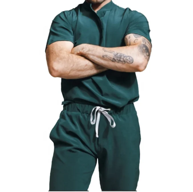 Protective Female and Male Hospital Workwear Short/Long Sleeve Medical Uniforms Designs