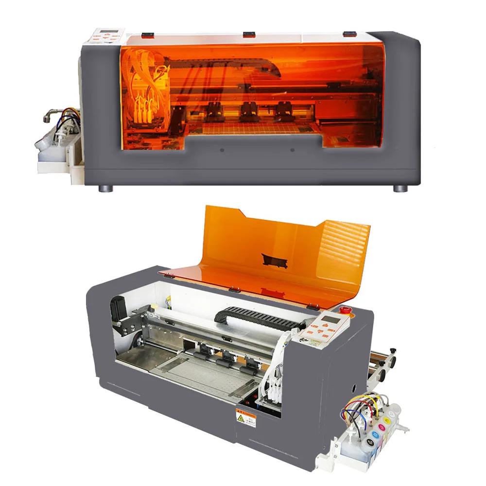 A3 Small Cylinder Bed Card Acrylic Metal Bottle Phone Case Printing Mini Inkjet Price L1118 Flatbed Uv Dtf Printer