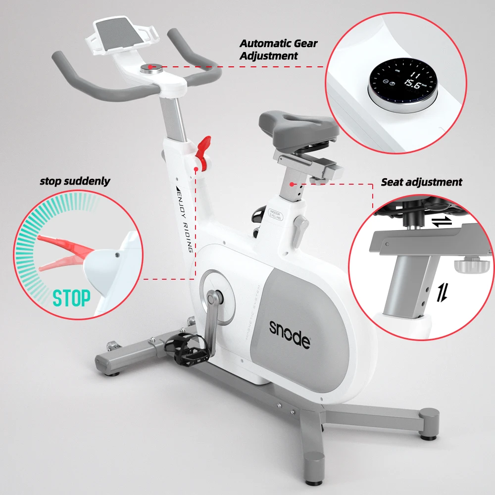 Snode S0 exercise bike Pipe appearance Customizable logo 6kg flywheel Spinning Bike electric version exercise x bike